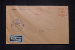 FINLANDE - Enveloppe De Helsinki Pour Paris En 1940 Par Avion, Affranchissement Mécanique - L 141881 - Lettres & Documents