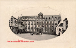 Belgique - Louvain - Ecole Des Joséphites Et Place Du Vieux Marché - Edit. Grand Bazar - Animé - Carte Postale Ancienne - Leuven