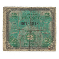 France, 2 Francs, Drapeau/France, 1944, B+, Fayette:16.3, KM:114a - 1944 Vlag/Frankrijk