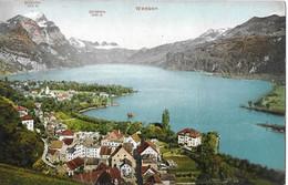 WEESEN ► Dorfansicht Mit Wallensee Anno 1907 - Weesen