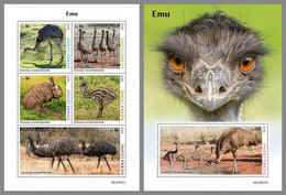 SIERRA LEONE 2022 MNH Emu Emeu M/S+S/S - OFFICIAL ISSUE - DHQ2310 - Straussen- Und Laufvögel