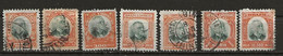 Brésil Service  N° 1, 2, 4, 10, 11, 12 & 13 (1906) - Service