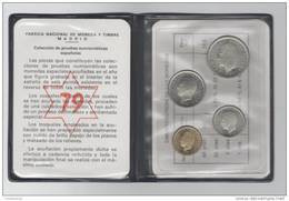 NUMISMATIC SPANISH SET - 4 COINS - 1975 * 1979 - PROOF - JUAN CARLOS I - Madrid Mint  NUMISMATIQUE  NUMISMATIK - Mint Sets & Proof Sets