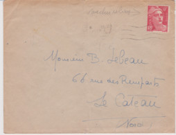 Lettre De 1948, Marianne Avec Mèches Reliées,  De MARSEILLE  Pour LE CATEAU ( SN23/029) - Covers & Documents