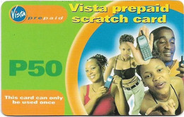 Botswana - Vista - Vista Prepaid Scratch Card Green, Exp.12.2005, GSM Refill 50P, Used - Botswana