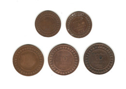 456/ Tunisie (Col. Fr) : 5 Centimes 1893 Et 1914 - 10 Centimes 18.., 1903 Et 1907 - Túnez