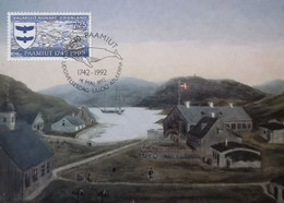 Ansichtskarte Grönland Mit FrankaturPaamiut 1742 Und Ersttagsstempel - Other & Unclassified