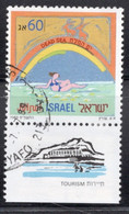 Israel 1989 Single Stamp Celebrating Tourism In Fine Used With Tab - Oblitérés (avec Tabs)