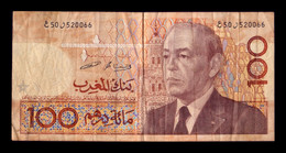 Marruecos Morocco 100 Dirhams 1987 Pick 65c Bc/+ F/+ - Marokko