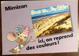 Cpm, 40 Landes Mimizan Côte Landaise, 40 Mimizan-Plage, Humour, Souris "ici On Reprend Des Couleurs", éd Elcé - Mimizan Plage