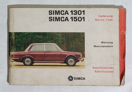 I112816 Uso E Manutenzione - Simca 1301 L / 1501 L - Voitures