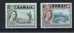 SABAH - Reine Elizabeth, Sujets Divers  - 1964-1965 - Tb De North Borneo Surchargés - MNH - Sabah