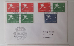 SUEDE SWEDEN 1958 FDC MATCH GOTEBBORG  FOOTBALL FUSSBALL SOCCER CALCIO FUTBOL FUTEBOL FOOT FUTEBOL VOETBAL FOTBAL - 1958 – Suède