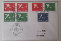 SUEDE SWEDEN 1958 FDC MATCH ESKILSTUNA  FOOTBALL FUSSBALL SOCCER CALCIO FUTBOL FUTEBOL FOOT FUTEBOL VOETBAL FOTBAL - 1958 – Zweden