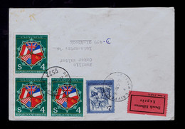 Sp9646 AUTRICHE "25 Ann. Flags England France Russie USA Austriche" Landscape Innsbrucken Mailed 1980 Gladback - Covers