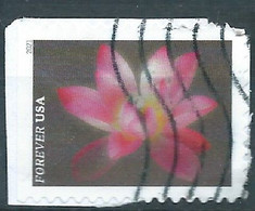 VEREINIGTE STAATEN ETATS UNIS USA 2021 GARDEN FLOWERS:PINK SACRED LOTUS F USED ON PAPER SN 5564 MI 5797 YT 5406 - Used Stamps