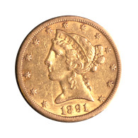 Etats-Unis 5 Dollars 1891 Carson City - Zonder Classificatie