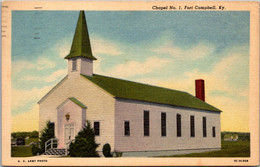 Kentucky Fort Campbell Chapel No 1 1956 Curteich - Sonstige & Ohne Zuordnung