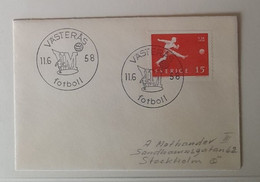 SUEDE 1958  FDC MATCH VASTERAS  FOOTBALL FUSSBALL SOCCER CALCIO FUTBOL FUTEBOL FOOT FUTEBOL VOETBAL FOTBAL - 1958 – Schweden