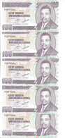 BURUNDI 100 FRANCS 2011 UNC P 44 B ( 5 Billets ) - Burundi