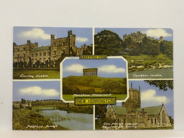 New Herrington, Fatfield Bridge, Parish Church, Lumley Castle, Lambton Castle, Multi Picture Postcard, F Frith & Co - Sonstige & Ohne Zuordnung