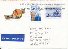 Canada Cover Sent To Denmark 1998 - Lettres & Documents