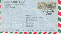 Portugal Air Mail Cover Sent To Iceland Faro 19-7-1971 - Lettres & Documents