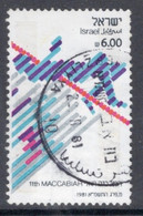 Israel 1981 Single Stamp Celebrating Makkabiade Games In Fine Used - Used Stamps (with Tabs)