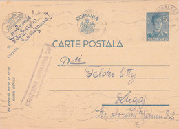 Romania, 1942, WWII Military Censored Stationery Postcard, TIMISOARA  Postmark - Lettres 2ème Guerre Mondiale