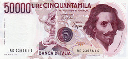 ITALIA 50000 LIRE BERRNINI TIPO 1 - 1984  P-113b - UNC - 50000 Lire