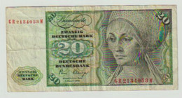Beau Billet De 20 Mark  Du 2/01/1980 - 20 Deutsche Mark