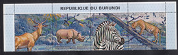 Burundi Animals 1971 Airmail Mi#730-733 Mint Never Hinged Strip - Ungebraucht