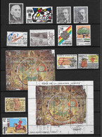 ESPAGNE LOT 12 TIMBRES + 2 BLOC FEUILLETS N° 28 TAPISSERIE GERONA ANNEES 80... - Collezioni