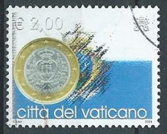 2004 VATICANO USATO MONETA EURO SAN MARINO 2,00 EURO - VV2-9 - Used Stamps