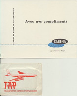 AUTRES COLLECTIONS      TRANSPORT    AVIATION COMMERCIALE              2 PIECES. - Stationery