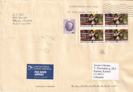USA 2008 Postal Cover To Kaunas Lithuania - Covers & Documents