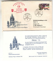 Tchècoslovaquie - Lettre De 1973 - Oblit Praha 014 - Vol Spécial Prag Frankfurt Hamburg - Avions - Expo Praha 73 - Briefe U. Dokumente
