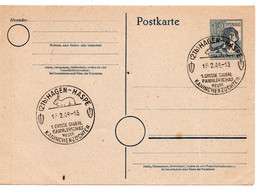 57451 - All. Besetzung - 1948 - 12Pfg Arbeiter GAKte SoStpl HAGEN-HASPE - ... RAMMLERSCHAU WESTF KANINCHENZUECHTER - Konijnen