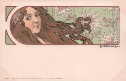 Illustrateur E Docker - Femme Style Art Nouveau -  - Carte Postale Ancienne - - Doecker, E.