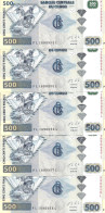 CONGO 500 FRANCS 2013 UNC P 96 B ( 5 Billets ) - Sin Clasificación