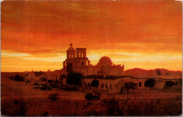 Arizona Tucson San Xavier Mission At Sunset 1958 - Tucson
