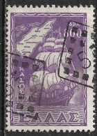 GREECE 1947 Rural Cancellation "55" On Union Of Dodecanese 800 Dr. Violet Vl. 643 - Flammes & Oblitérations