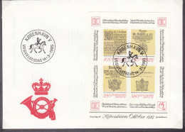 DÄNEMARK  Block 4, FDC, Internationale Briefmarkenausstellung HAFNIA ’87, Kopenhagen, 1985 - Blocs-feuillets