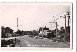 Cpsm Pf 74 Bonne Sur Menoge La Gare Et Le Train Tramway - Bonne