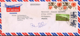 INDE AFFRANCHISSEMENT COMPOSE SUR LETTRE RECOMMANDEE POUR LA FRANCE 1991 - Cartas & Documentos