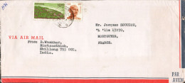 INDE AFFRANCHISSEMENT COMPOSE SUR LETTRE POUR LA FRANCE 1993 - Cartas & Documentos