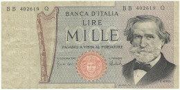 Italia - 1000 Lire - D. 26.02.1969  - Pick: 101.a - Serie BB - Giuseppe Verdi - 1.000 - 1000 Lire