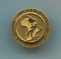 Boxing  - International Tournament 1979. Benghazi Libya, Vintage Pin Badge Abzeichen - Boxen