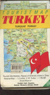 Tourist Map Turkey (Turquie/Türkei) Tourist Information, Places Of Interest, Historic Sites - National Map, 1:2 Million - Mapas/Atlas