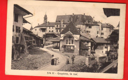 NOGU-35 Gruyères  La Rue Animé. Morel 574 H  Pli Sur La Gauche Non Visible NC - Gruyères